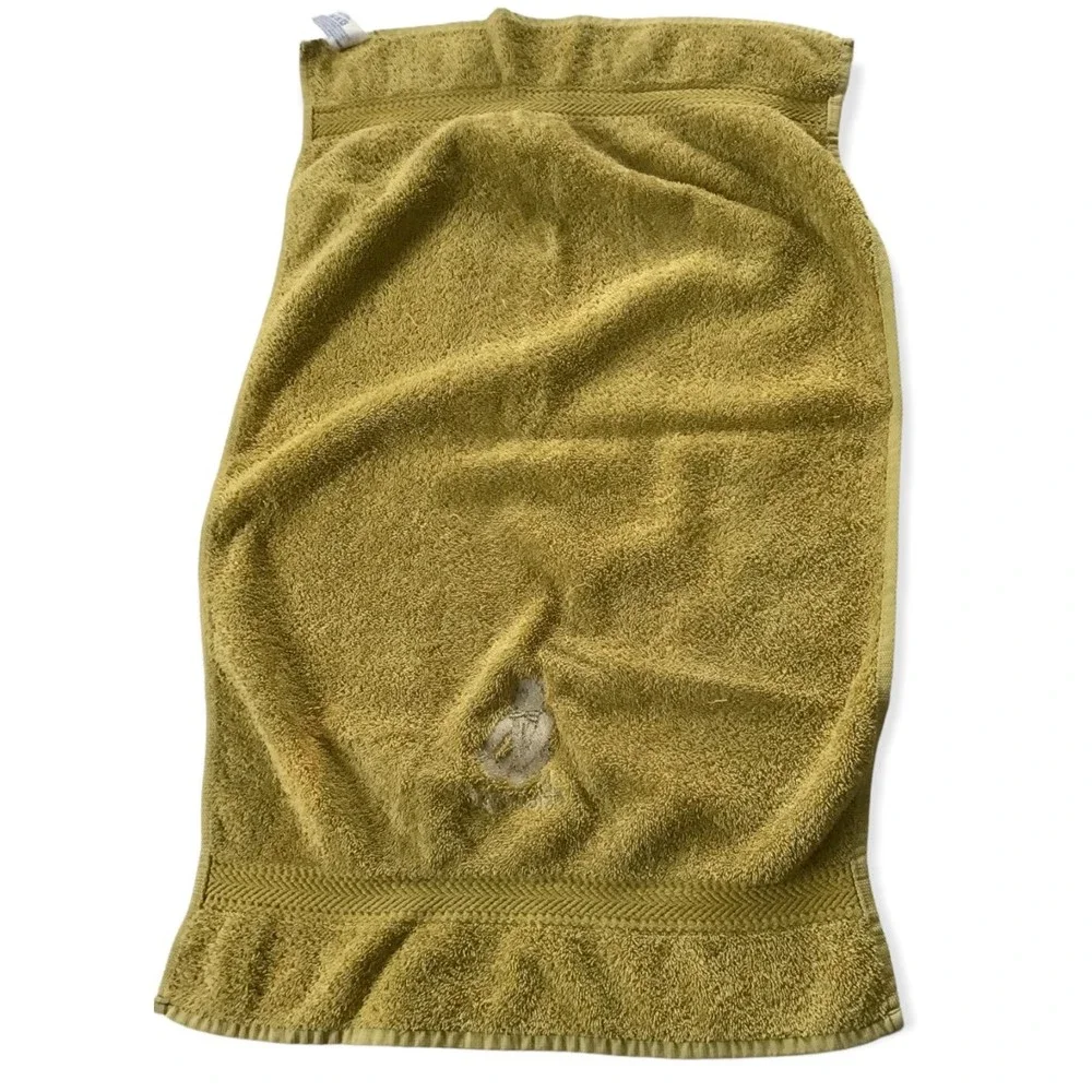 Harrods London Great Britain England Hand Towel Bear Bow Tie Metal Ochre Yellow